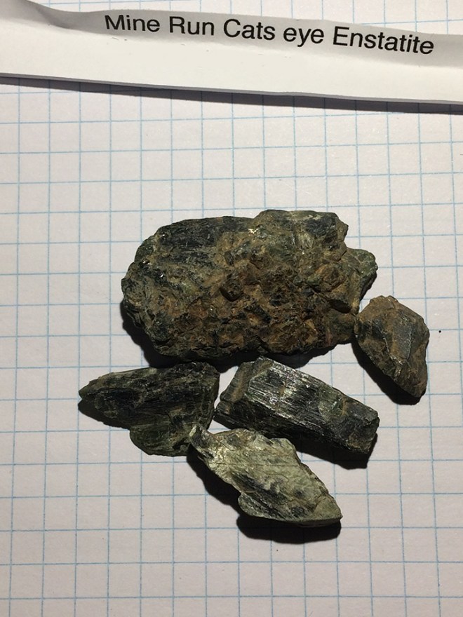 Gem Rough Mine Run Cats Eye Ensatite